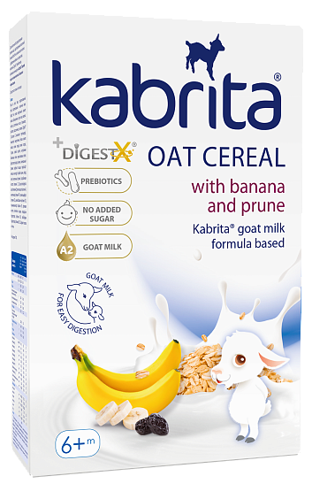 Kabrita® Avižine koše su ožkos pienu, bananais ir slyvomis